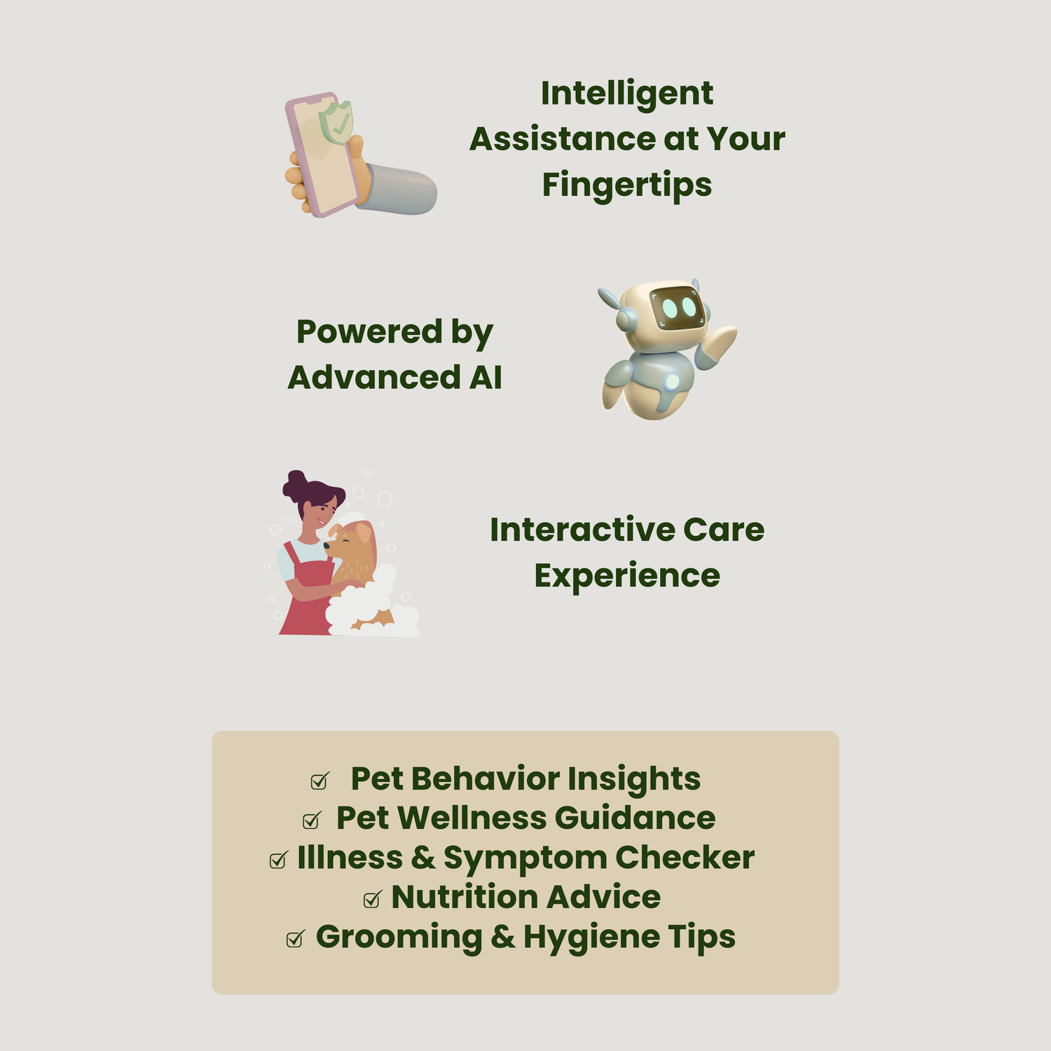 Pet Behavior Insight, Pet Wellness Guide, Pet Illness, Nutrition Advice, Grooming Tips, Hygiene Tips
